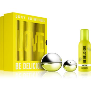 DKNY Be Delicious DKNY Be Delicious parfémovaná voda pro ženy 50 ml + DKNY Be Delicious parfémovaná voda pro ženy 7 ml + DKNY Be Delicious sprchová pěna pro ženy 100 ml