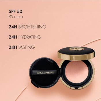 Dolce&Gabbana Rose Glow Cushion fond de ten iluminator și hidratant SPF 50+ - 1 | YEO