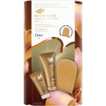 Dove Glow & Go Gradual Self-Tan Gift Set set pentru un bronz perfect pentru femei