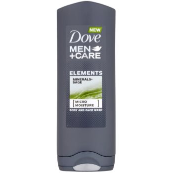 Dove Men+Care Elements Gel de duș pentru față și corp 2 in 1 Dove