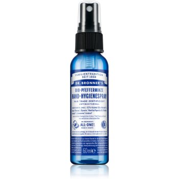 Dr. Bronner’s Peppermint spray de curățare pentru mâini