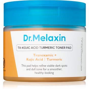 Dr. Melaxin TX Kojic Acid Turmeric Toner Pad тонізувальні патчі для вирівнювання тону шкіри 70 кс
