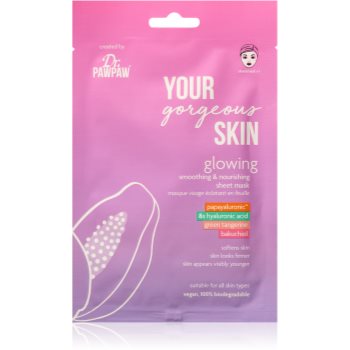 Dr. pawpaw your gorgeous skin mască textilă iluminatoare