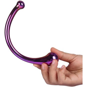 Dream Toys Glamour Glass Curved Wand dildo dublu - 1 | YEO