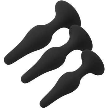 Dream Toys Fantasstic Anal Training Kit set de butt plug-uri black - 1 | YEO