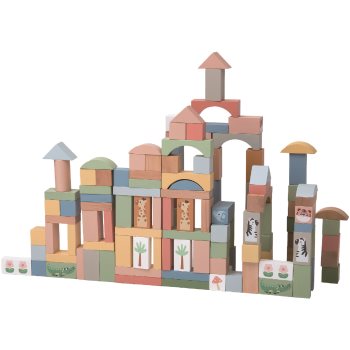 2Kids Toys Safari Animal Blocks jucărie cu activități din lemn