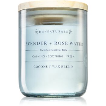 DW Home Naturals Lavender & Rose Water lumânare parfumată