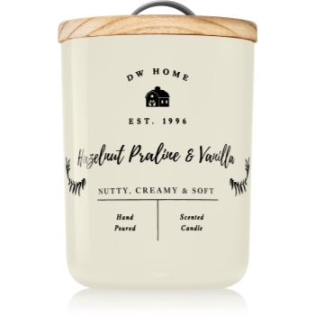 Dw home farmhouse hazelnut praline & vanilla lumânare parfumată