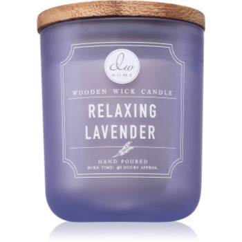 DW Home Signature Relaxing Lavender lumânare parfumată cu fitil din lemn