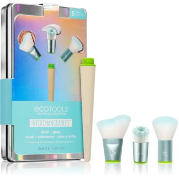 EcoTools Interchangeables™ Blush & Glow perie multifuncțională (3 in 1) EcoTools