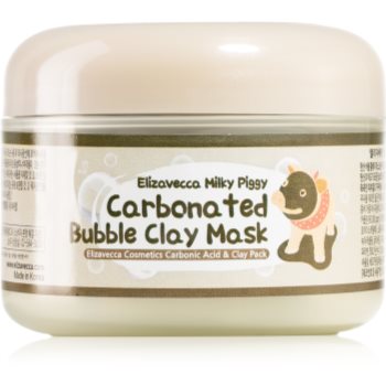 Elizavecca Milky Piggy Carbonated Bubble Clay Mask masca pentru curatare profunda pentru ten acneic accesorii imagine noua