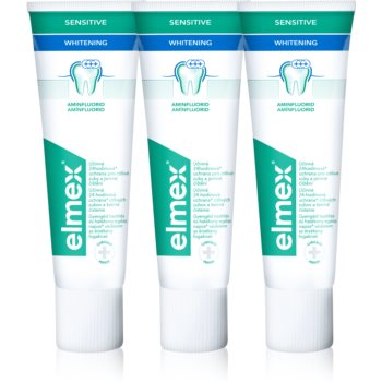 Elmex Sensitive Whitening pasta de dinti din ingrediente naturale pentru dinti mai albi