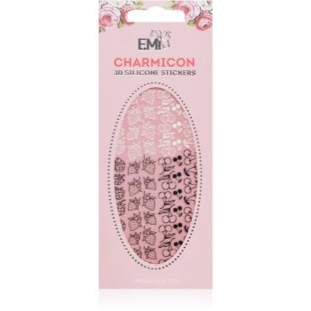 emi Charmicon Berries Black/White folii autocolante pentru unghii 3D