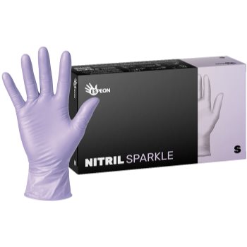 Espeon Nitril Sparkle Pearlescent Violet нітрилові неопудрені рукавички розмір S 2x50 кс