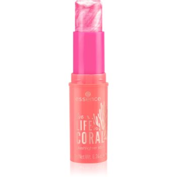 essence LIFE in CORAL blush cu efect iluminator stick