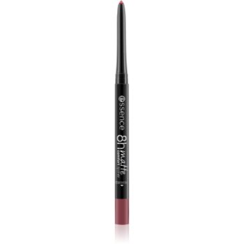 essence 8h Matte Comfort dermatograf mat de buze cu ascutitoare