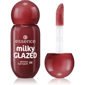 essence milky GLAZED тонуючий бальзам для губ з блиском відтінок 06 Cherry on Top 4 мл