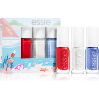 Essie Mini Triopack Summer set de lacuri de unghii too too hot, blanc, salt water happy culoare Essie imagine noua