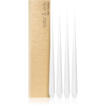 Ester & erik taper candle pure white (no. 31) lumanare