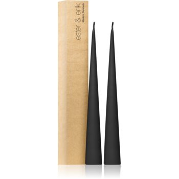ester & erik cone candles raw black (no. 75) lumanare