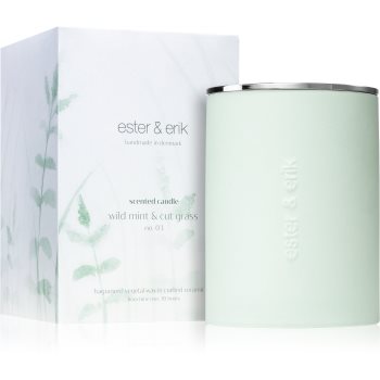 ester & erik scented candle wild mint & cut grass (no. 03) lumânare parfumată 03% imagine noua
