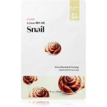 ETUDE 0.2 Therapy Air Mask Snail mască textilă pentru netezire extract de melc