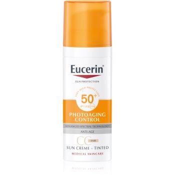 Eucerin Sun Photoaging Control cremă CC pentru bronzat SPF 50+