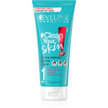 Eveline Cosmetics #Clean Your Skin gel de curatare 3 in 1 notino.ro
