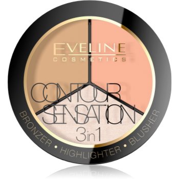 Eveline Cosmetics Contour Sensation Patela pentru conturul fetei 3 in 1 Eveline Cosmetics imagine noua