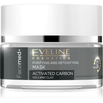 Eveline Cosmetics FaceMed+ mască activă și detoxifiantă cu carbon activ