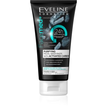 Eveline Cosmetics FaceMed+ gel de curatare 3 in 1 pentru ten mixt si gras