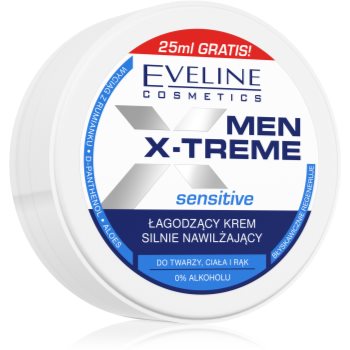Eveline Cosmetics Men X-Treme Sensitive crema calmanta si hidratanta pentru fata, maini si corp Eveline Cosmetics