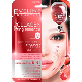 Eveline cosmetics sheet mask collagen masca cu efect de lifting si fermitate cu colagen