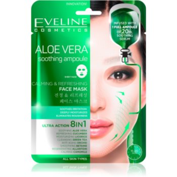 Eveline Cosmetics Sheet Mask Aloe Vera masca calmanta si hidratanta cu aloe vera Eveline Cosmetics