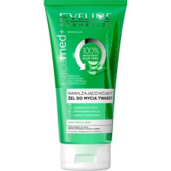 Eveline Cosmetics FaceMed+ gel hidratant de curatare cu aloe vera