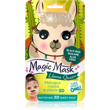 Eveline Cosmetics Magic Mask Lama Queen mască normalizatoare – matifiantă 3D