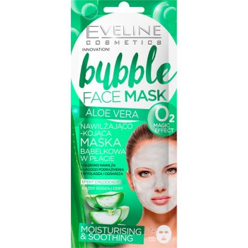 Eveline cosmetics bubble mask aloe vera masca calmanta si hidratanta cu aloe vera