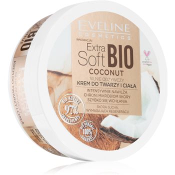 Eveline Cosmetics Extra Soft Bio Kokos crema de corp nutritiva pentru pielea uscata sau foarte uscata