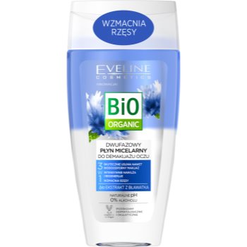 Eveline cosmetics bio organic 3 in 1 doua componente demachiant pentru ochi