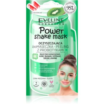 Eveline Cosmetics Power Shake masca e curatare si peeling cu probiotice