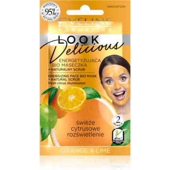 Eveline Cosmetics Look Delicious Orange & Lime masca de hidratare si luminozitate cu efect exfoliant Eveline Cosmetics Cosmetice și accesorii