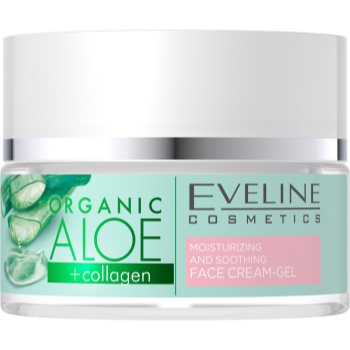 Eveline cosmetics organic aloe gel-cremă activ, intens hidratant cu efect calmant