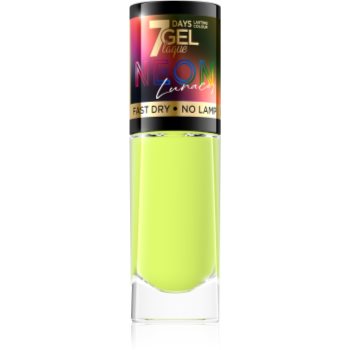 Eveline Cosmetics 7 Days Gel Laque Neon Lunacy lac de unghii cu stralucire neon