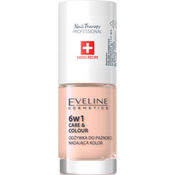 Eveline Cosmetics Nail Therapy Care & Colour balsam pentru unghii 6 in 1 Eveline Cosmetics imagine noua