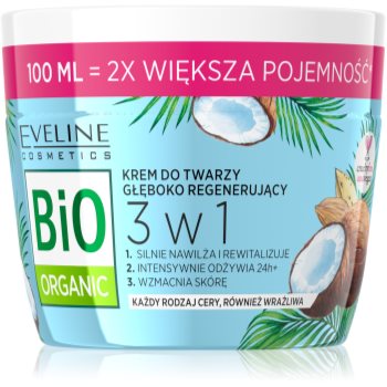 Eveline cosmetics bio organic 3 in 1 crema pentru regenerare in profunzime facial