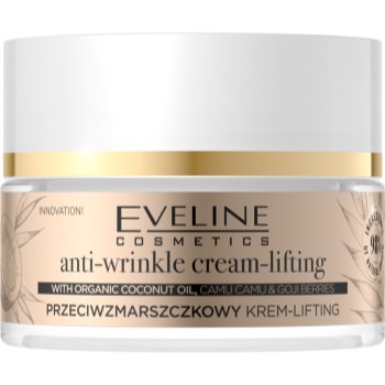 Eveline cosmetics organic gold crema anti-rid de zi si de noapte cu ulei de cocos