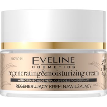 Eveline cosmetics organic gold crema regeneratoare si hidratanta cu aloe vera