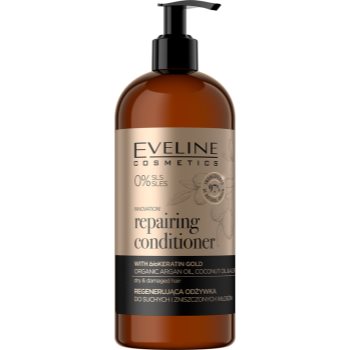 Eveline cosmetics organic gold balsam regenerator pentru păr uscat și deteriorat