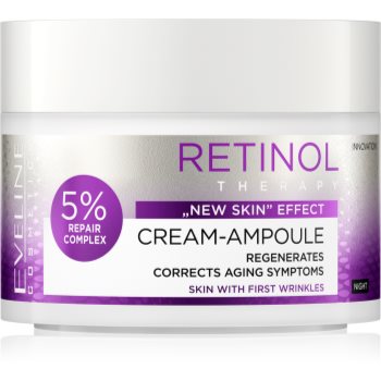 Eveline Cosmetics Cream-Ampoule Retinol crema regeneratoare de noapte impotriva primelor semne de imbatranire ale pielii