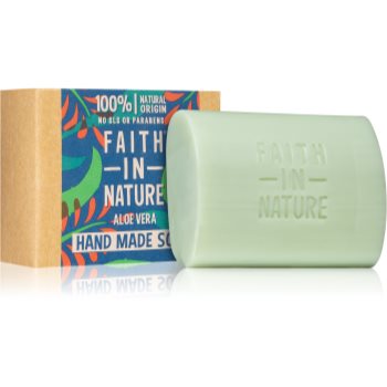 Faith In Nature Hand Made Soap Aloe Vera Sapun natural cu aloe vera Faith in Nature imagine noua